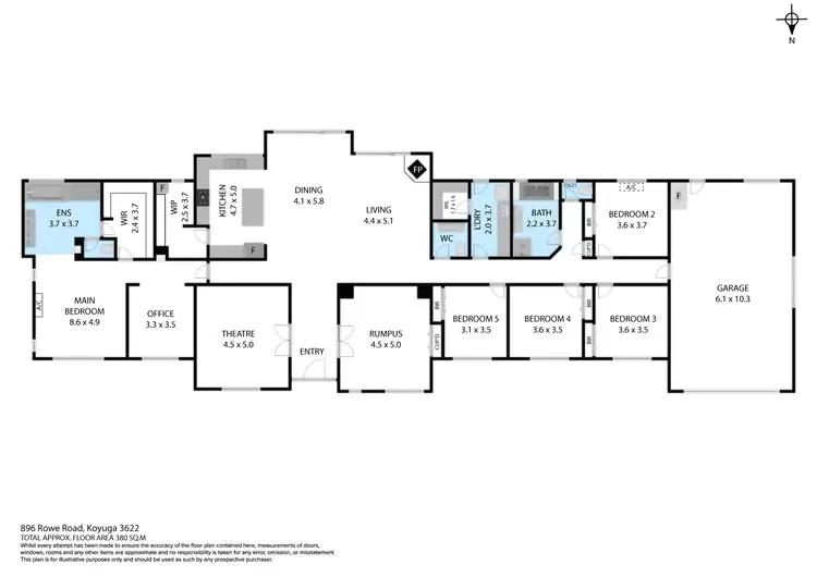 Floorplan of Homely house listing, 896 Rowe Road, Echuca VIC 3564