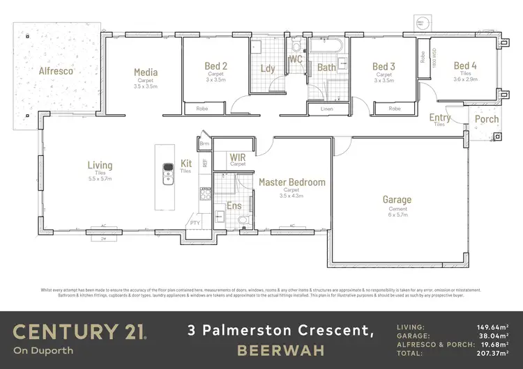 Floorplan of Homely house listing, 3 Palmerston Crescent, Beerwah QLD 4519