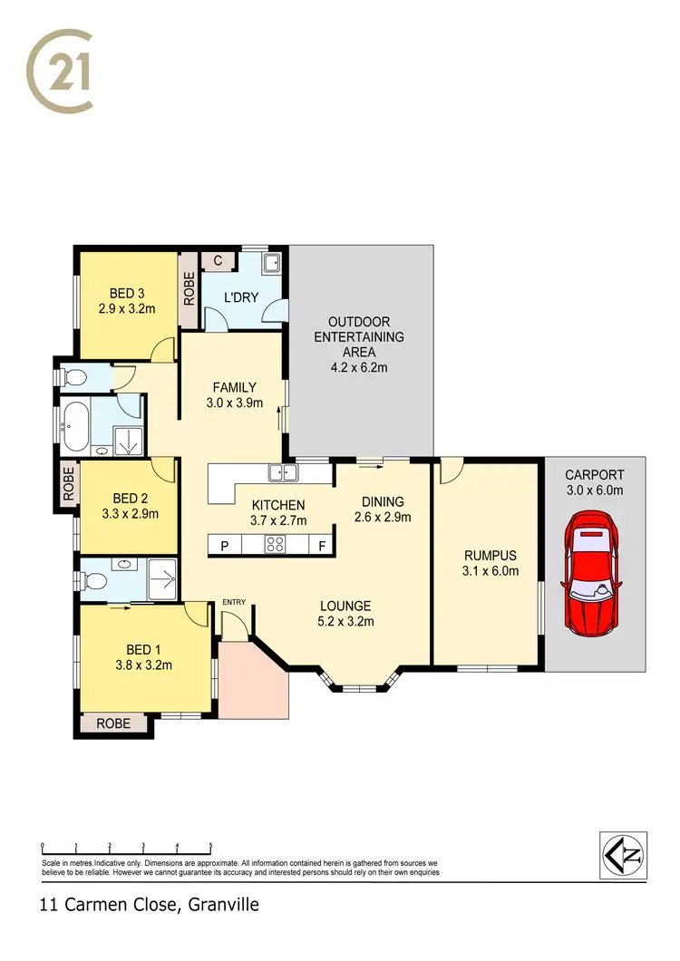 Floorplan of Homely house listing, 11 Carmen Close, Granville QLD 4650