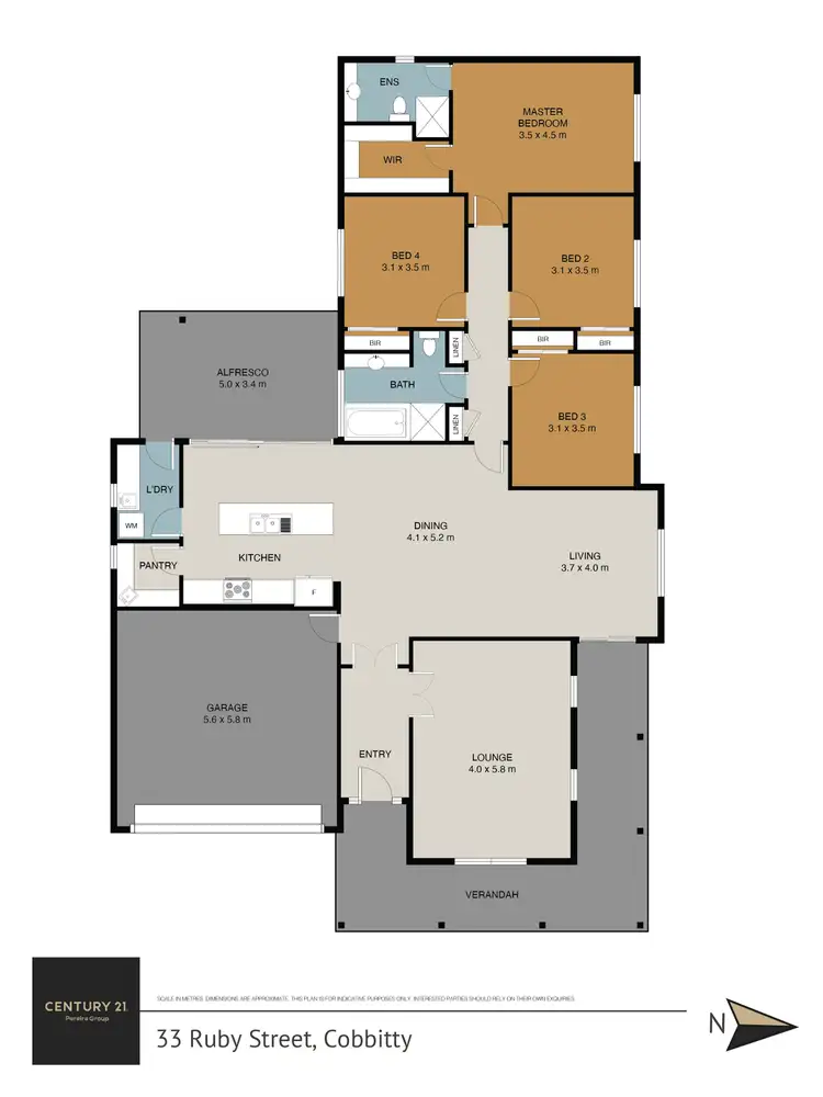 Floorplan of Homely house listing, 33 Ruby Street, Cobbitty NSW 2570