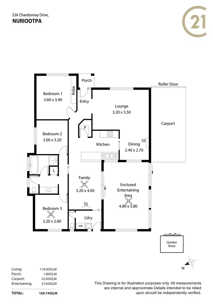 Floorplan of Homely house listing, 33A Chardonnay Drive, Nuriootpa SA 5355
