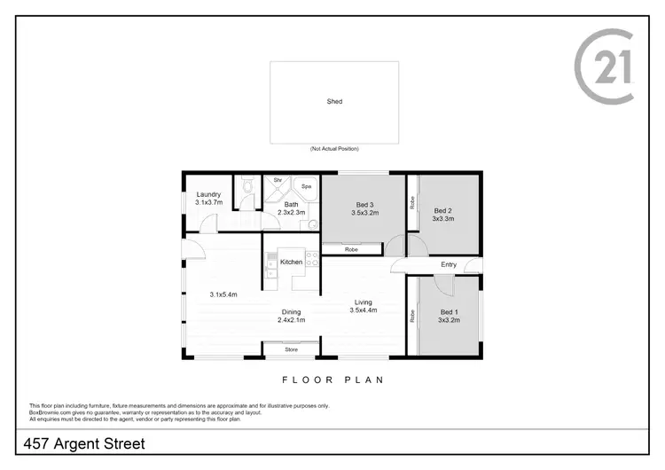 Floorplan of Homely house listing, 457 Argent Street, Broken Hill NSW 2880