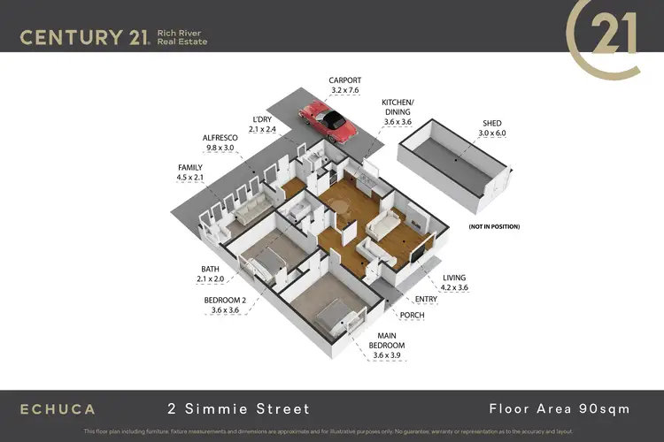 Floorplan of Homely house listing, 2 Simmie Street, Echuca VIC 3564