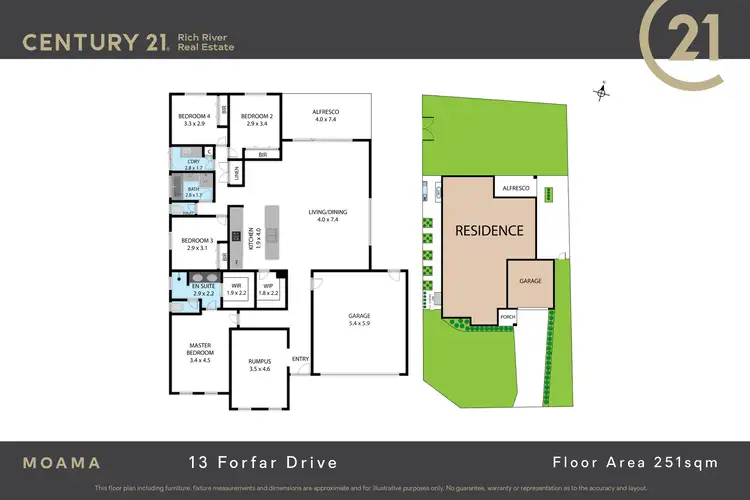 Floorplan of Homely house listing, 13 Forfar Drive, Moama NSW 2731