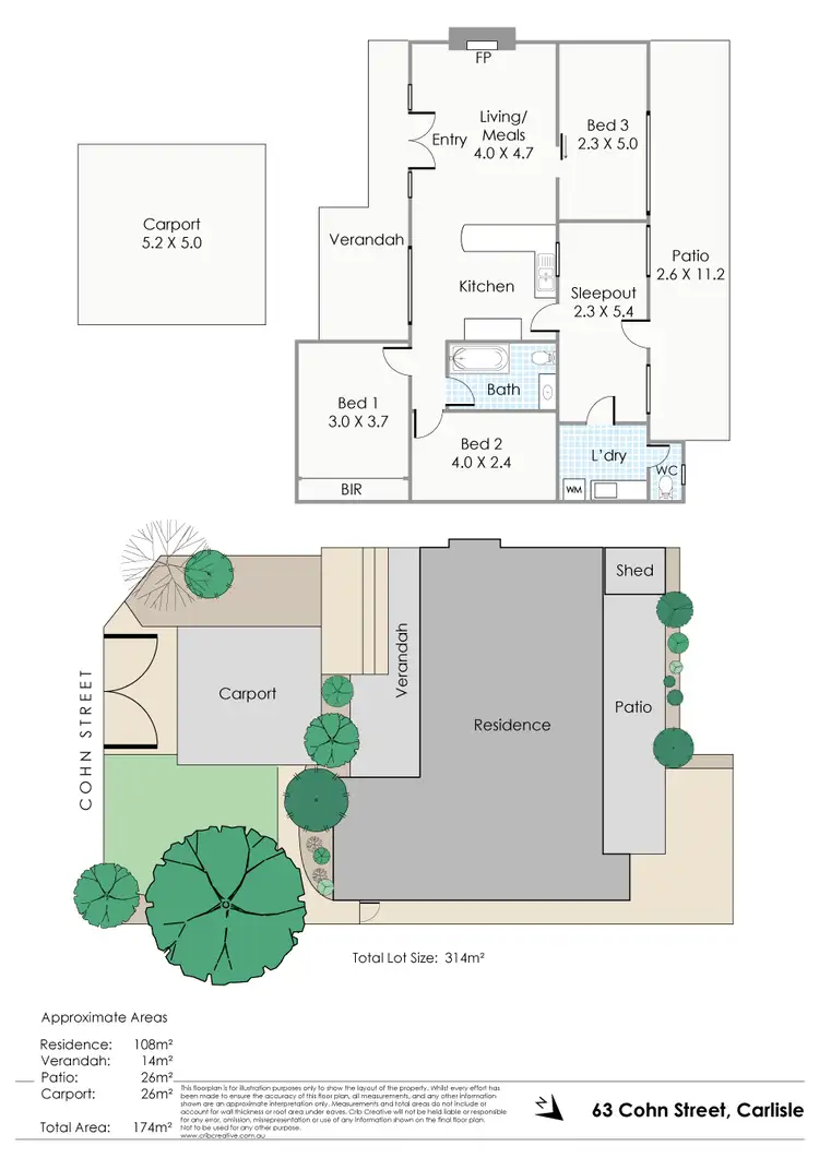 Floorplan of Homely house listing, 63 Cohn Street, Carlisle WA 6101
