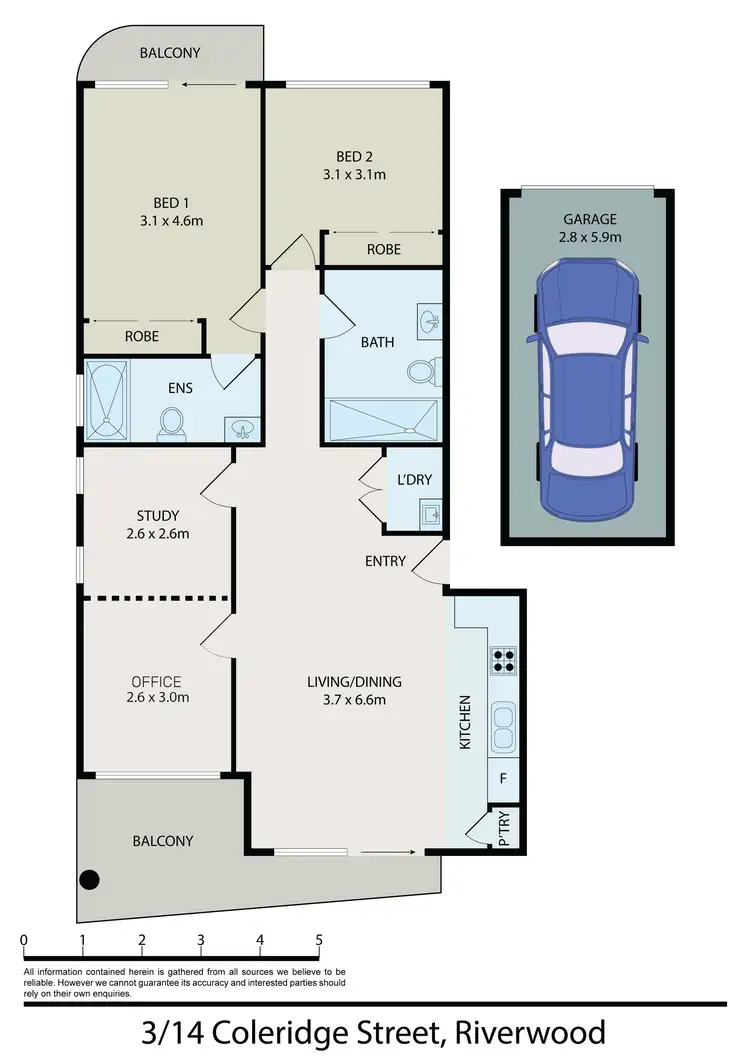 Floorplan of Homely apartment listing, 3/14 Coleridge Street, Riverwood NSW 2210