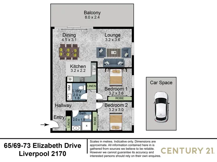 Floorplan of Homely unit listing, 65/69-73 Elizabeth Drive, Liverpool NSW 2170