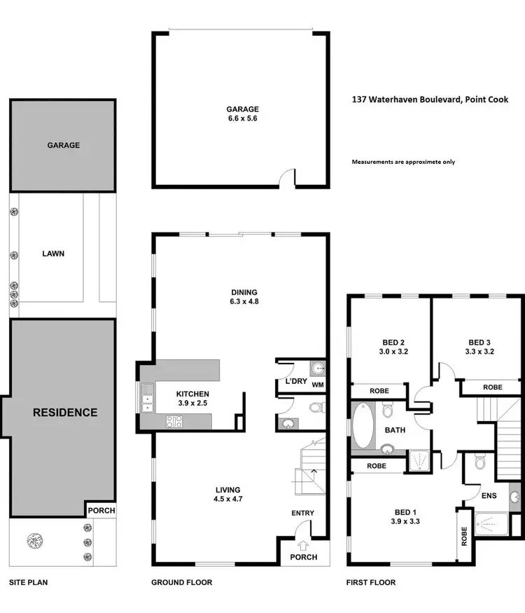 Floorplan of Homely townhouse listing, 137 Waterhaven Boulevard, Point Cook VIC 3030