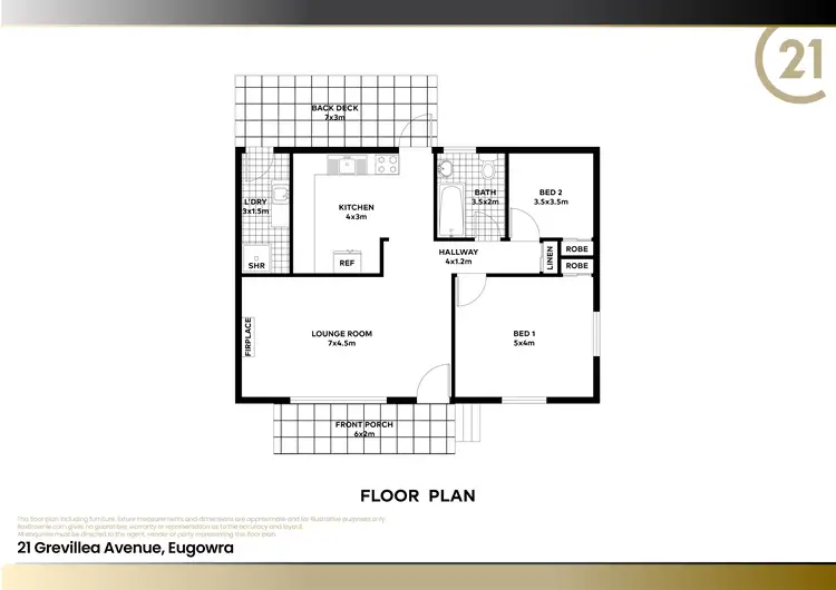 Floorplan of Homely house listing, 21 Grevillea Avenue, Eugowra NSW 2806