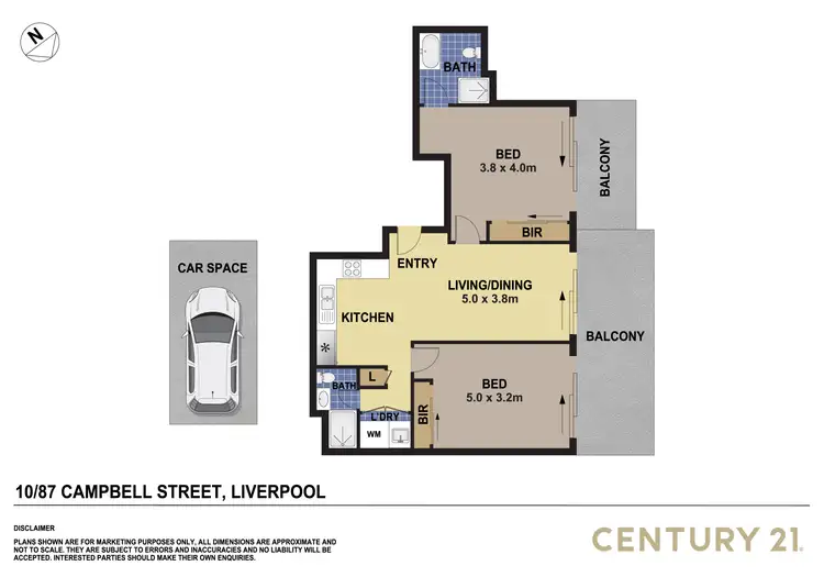 Floorplan of Homely apartment listing, 10/87-91 Campbell Street, Liverpool NSW 2170