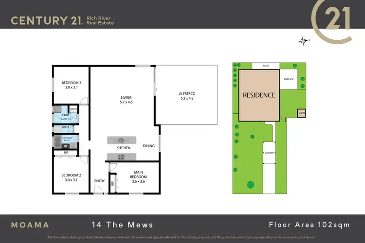 Floorplan of Homely house listing, 14 The Mews, Moama NSW 2731
