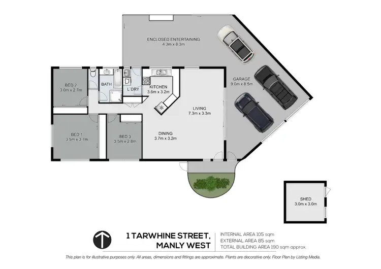 Floorplan of Homely house listing, 1 Tarwhine Street, Manly West QLD 4179