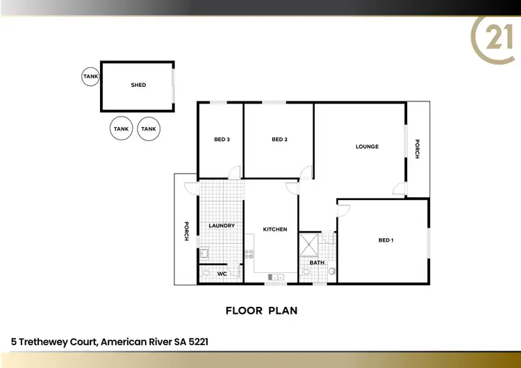 Floorplan of Homely house listing, 5 Trethewey Court, American River SA 5221