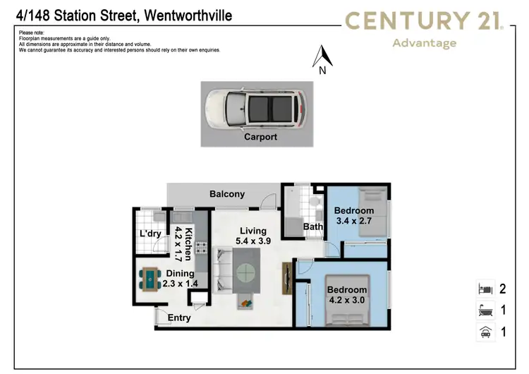 Floorplan of Homely apartment listing, 4/148 Station Street, Wentworthville NSW 2145