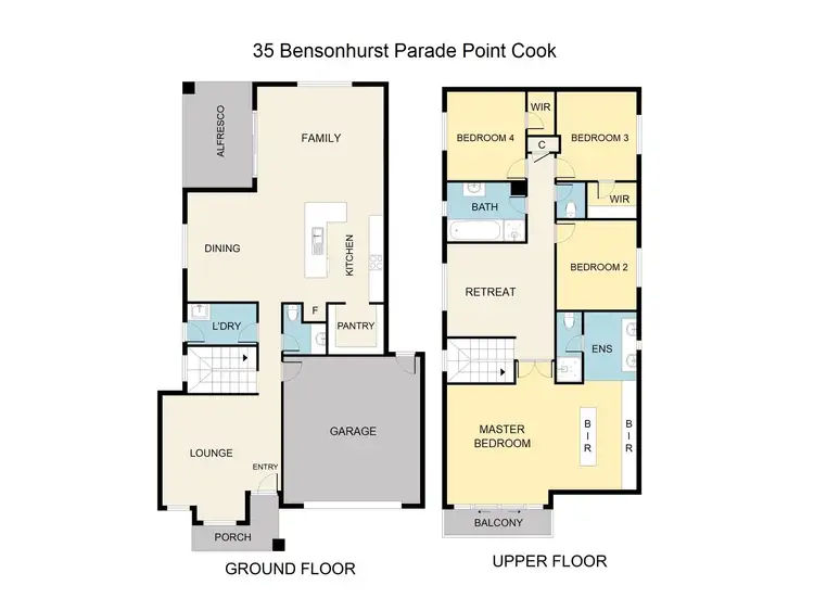 Floorplan of Homely house listing, 35 Bensonhurst Parade, Point Cook VIC 3030
