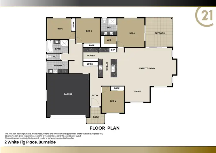 Floorplan of Homely house listing, 2 White Fig Place, Burnside QLD 4560