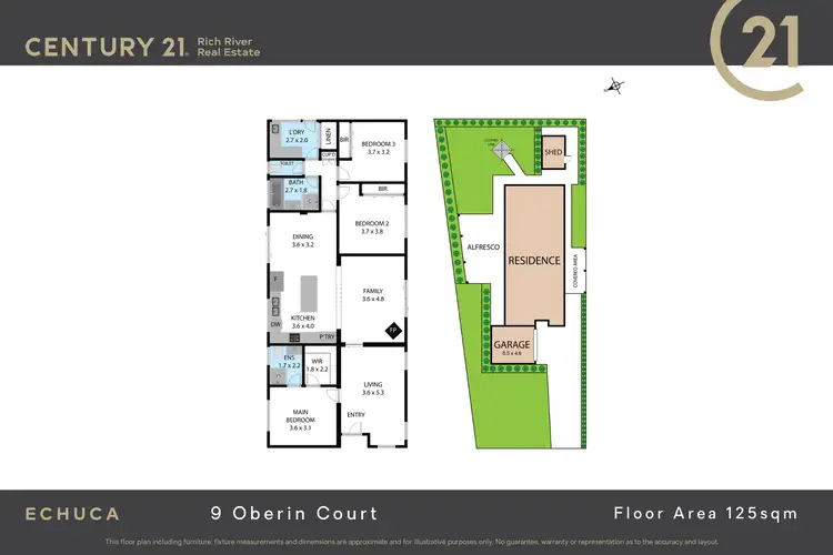 Floorplan of Homely house listing, 9 Oberin Court, Echuca VIC 3564