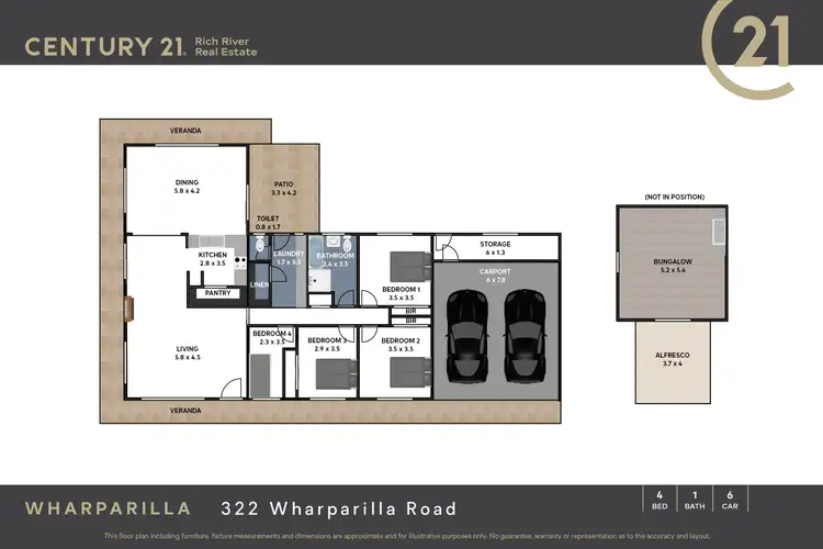 Floorplan of Homely house listing, 322 Wharparilla Road, Echuca VIC 3564