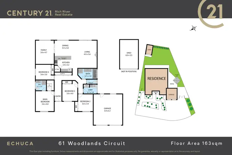 Floorplan of Homely house listing, 61 Woodlands Circuit, Echuca VIC 3564