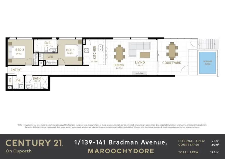 Floorplan of Homely unit listing, 1/139-141 Bradman Avenue, Maroochydore QLD 4558