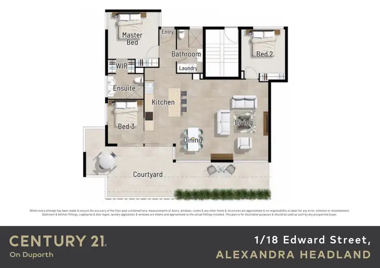 Floorplan of Homely unit listing, 1/18 Edward Street, Alexandra Headland QLD 4572