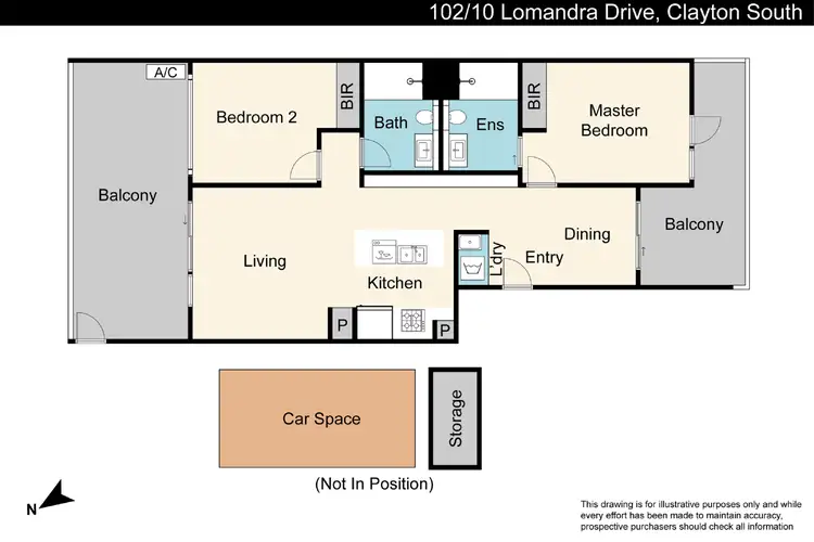 Floorplan of Homely apartment listing, 102/10 Lomandra Drive, Clayton South VIC 3169