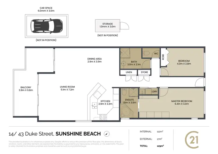 Floorplan of Homely apartment listing, 14/43 Duke Street, Sunshine Beach QLD 4567