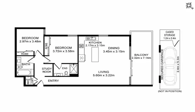 Floorplan of Homely apartment listing, 403/21 Charles Street, Liverpool NSW 2170