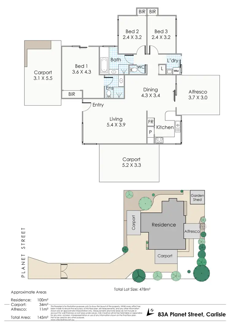 Floorplan of Homely house listing, 83A Planet Street, Carlisle WA 6101