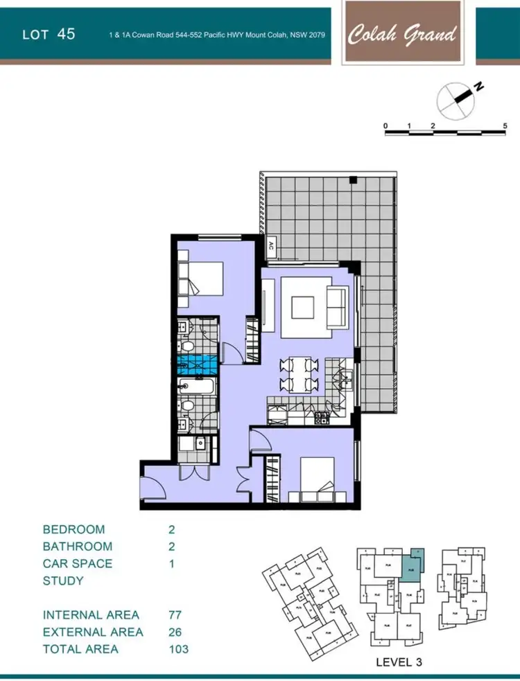 Floorplan of Homely apartment listing, 45/1 Cowan Road, Mount Colah NSW 2079