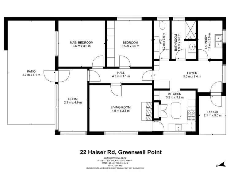 Floorplan of Homely house listing, 22 Haiser Rd, Greenwell Point NSW 2540
