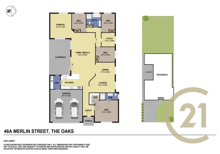 Floorplan of Homely house listing, 46A Merlin Street, The Oaks NSW 2570