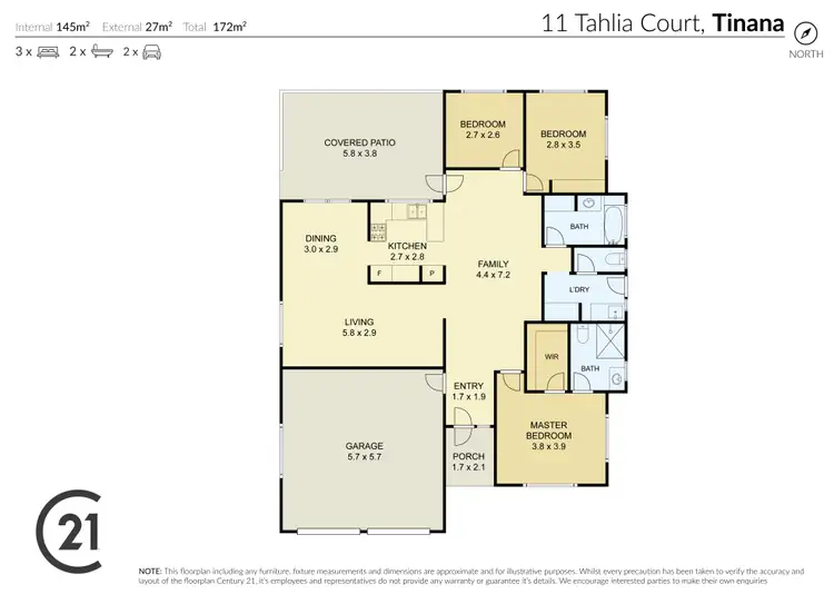 Floorplan of Homely house listing, 11 Tahlia Court, Tinana QLD 4650