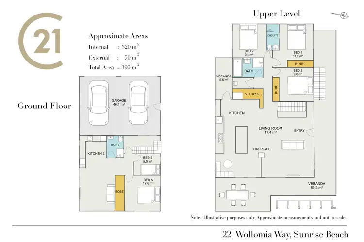 Floorplan of Homely house listing, 22 Wollomia Way, Sunrise Beach QLD 4567