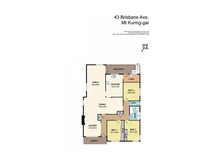 Floorplan of Homely house listing, 43 Brisbane Avenue, Mount Kuring-Gai NSW 2080