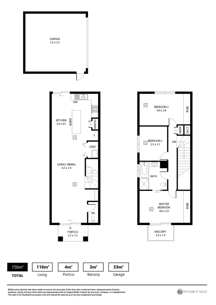 Floorplan of Homely townhouse listing, 2/8-11 Silverbirch Place, Mawson Lakes SA 5095