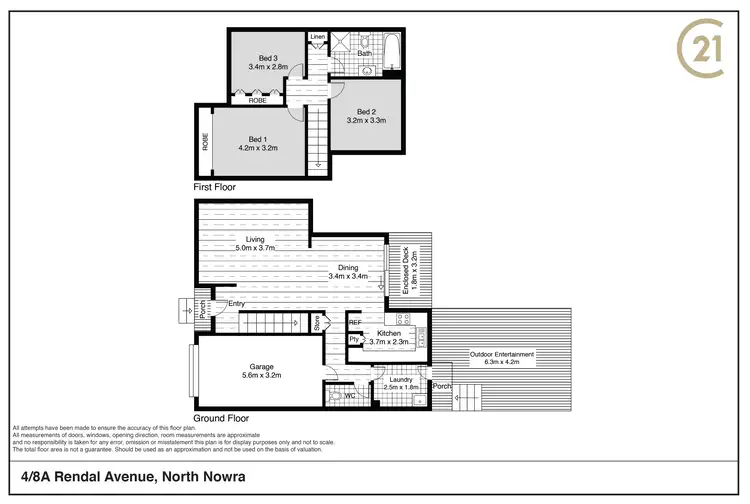 Floorplan of Homely townhouse listing, 4/8A Rendal Avenue, North Nowra NSW 2541