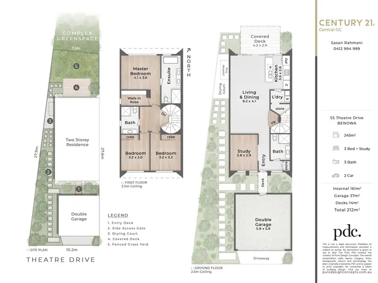 Floorplan of Homely semi-detached listing, 55 Theatre Drive, Benowa QLD 4217