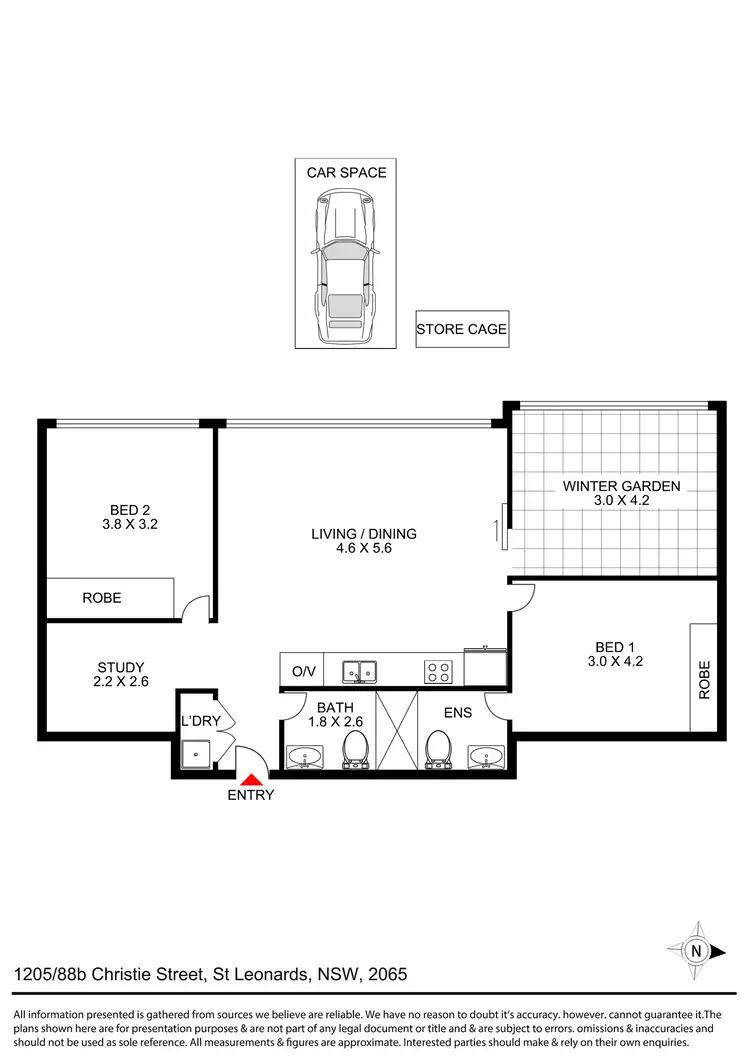 Floorplan of Homely apartment listing, 1205/88B Christie Street, St Leonards NSW 2065
