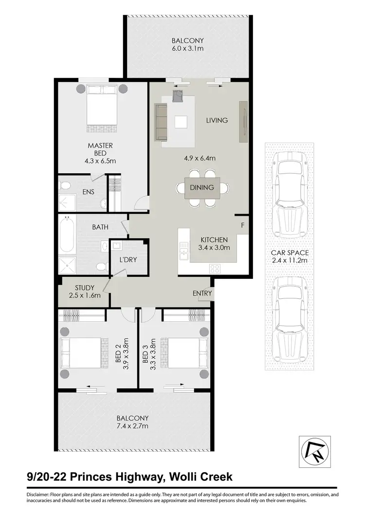 Floorplan of Homely apartment listing, 9/20-22 Princes Highway, Wolli Creek NSW 2205