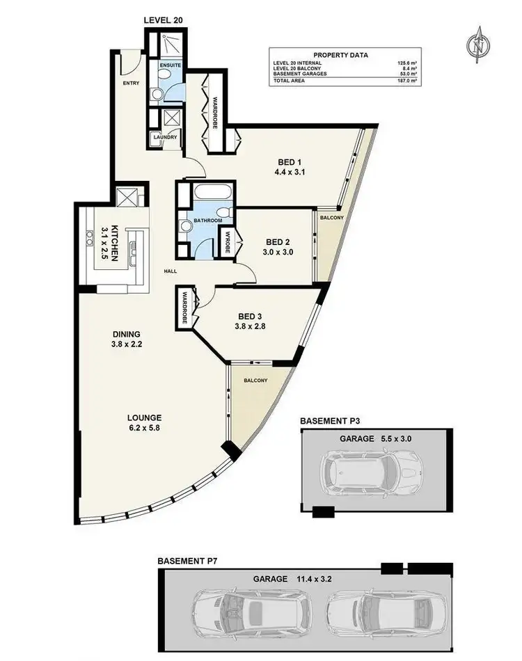 Floorplan of Homely apartment listing, 2008/1 Sergeants Lane, St Leonards NSW 2065