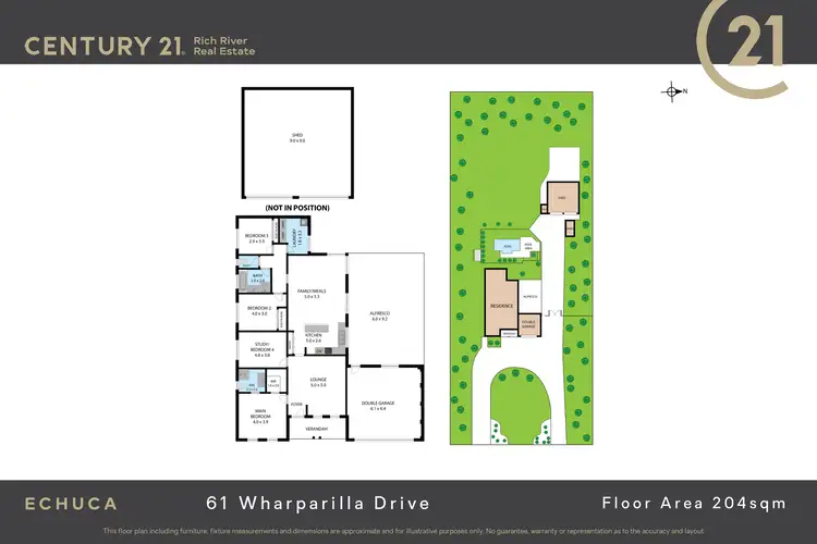 Floorplan of Homely house listing, 61 Wharparilla Drive, Echuca VIC 3564