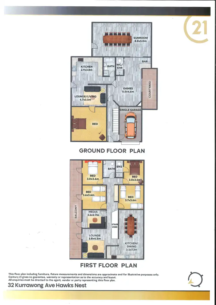 Floorplan of Homely house listing, 32 Kurrawong Ave, Hawks Nest NSW 2324