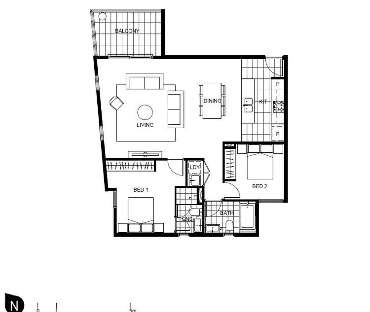 Floorplan of Homely apartment listing, 165/2 Browne Parade, Warwick Farm NSW 2170