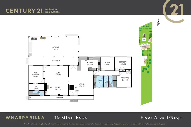 Floorplan of Homely house listing, 19 Glyn Road, Echuca VIC 3564