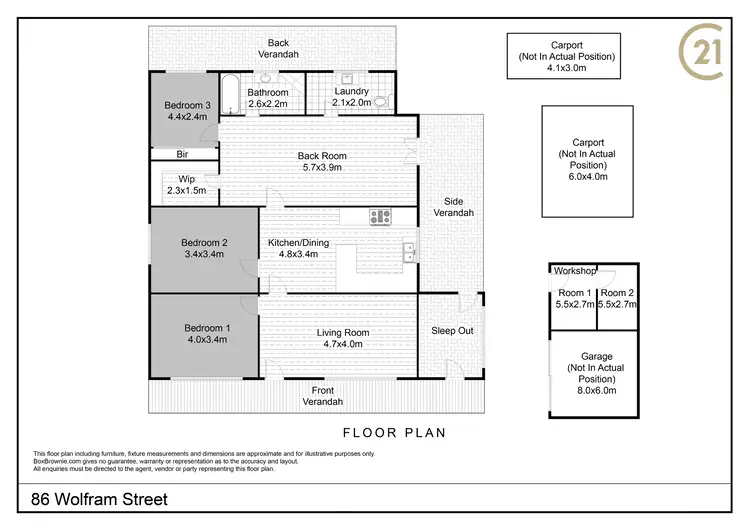 Floorplan of Homely house listing, 86 Wolfram Street, Broken Hill NSW 2880