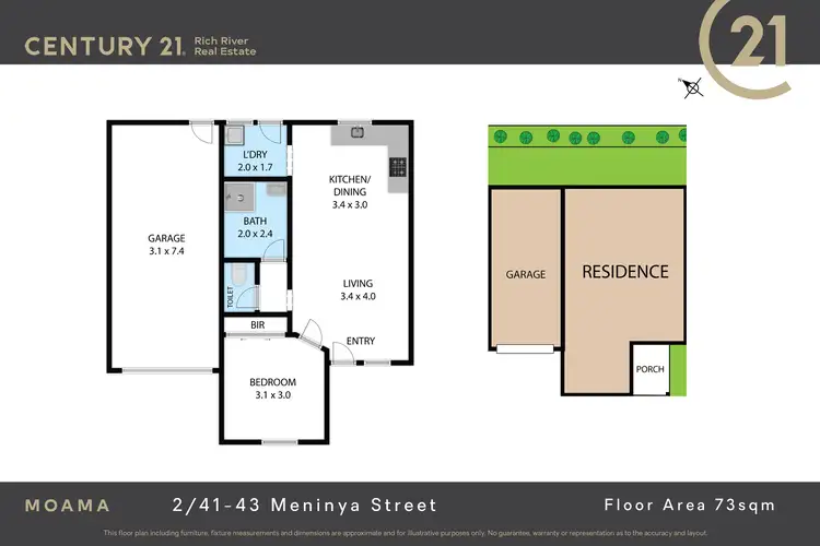 Floorplan of Homely townhouse listing, 2/41-43 Meninya Street, Moama NSW 2731