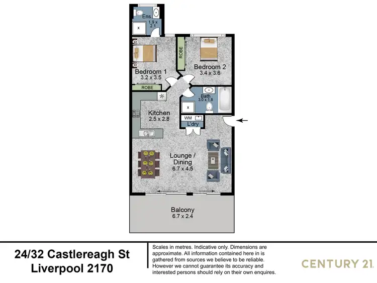 Floorplan of Homely apartment listing, 24/32 Castlereagh Street, Liverpool NSW 2170