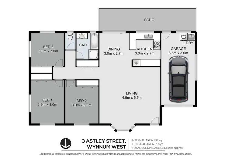 Floorplan of Homely house listing, 3 Astley Street, Wynnum West QLD 4178