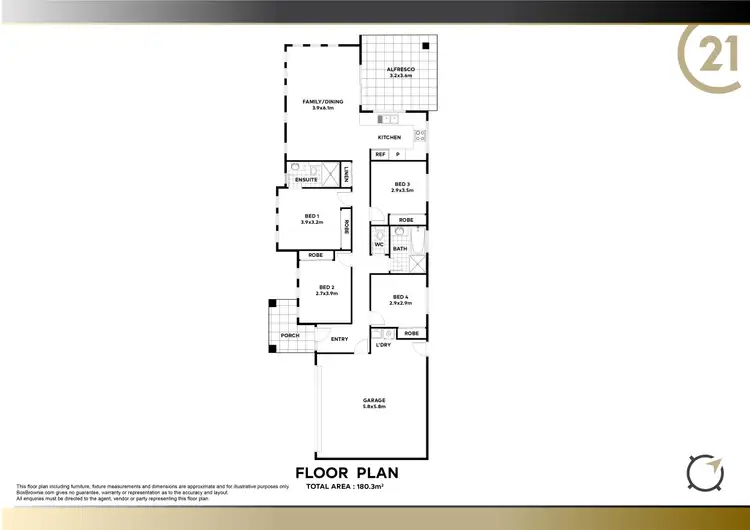 Floorplan of Homely house listing, 21 Lakeside Circuit, Cessnock NSW 2325